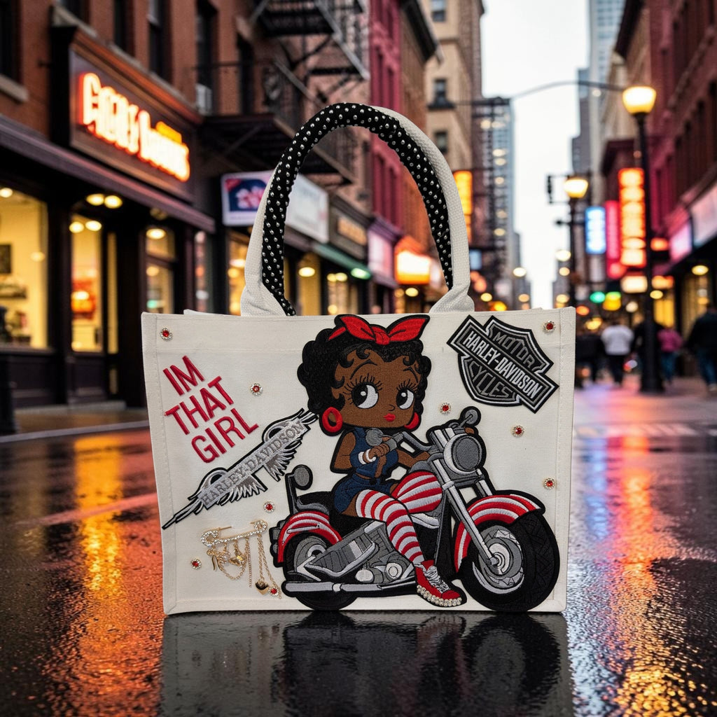 Motorcycle Girl Red